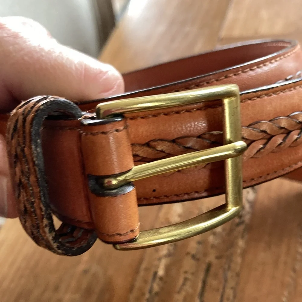 Coach British Tan Leather Classic Belt Size 42”.